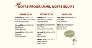 Nos prochaines réunions publiques